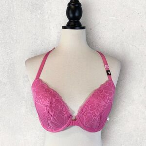 NWT Victoria’s Secret Pink Racerback Demi Bra Front Closure, 32DD
